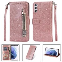 Funda Para Foxdock Elegante Funda Samsung Galaxy S23 Plus Glitter Con Cremallera-Ideal Para El Uso Diario