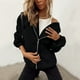 thumbnail image 5 of Chaqueta deportiva de mujer, chaqueta con capucha, sudadera larga de otoño e invierno., 5 of 6