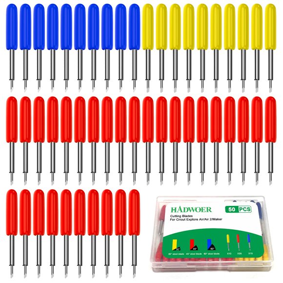Cuchillas de corte Hadwoer 50 piezas para máquinas Explore Air y Maker
