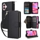 thumbnail image 5 of Funda Cartera con Cremallera y Correa para iPhone 17 Soporte y Tarjetero Negro, 5 of 5