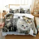 thumbnail image 1 of Cat Duvet Cover Set Cat Lover Gifts Bedding for Women Cute Kitten Pattern Bedroom Decor Twin Double Queen King Size Quilt Cover, 1 of 5
