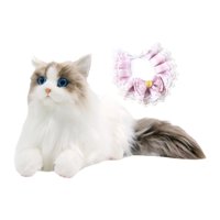 Bothyi - Muñeca Realista De Gato Ragdoll De Peluche, Muñeco De Gato Para Amantes De Los Gatos, Niños, Niñas, Gato, Bufanda Rosa