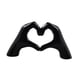 thumbnail image 4 of Corazón de la escultura de la mano adorno de escritorio regalo ideal, manualidades, estatua de los dedos de amor, figura de gesto para la oficina de l Negro, 4 of 5