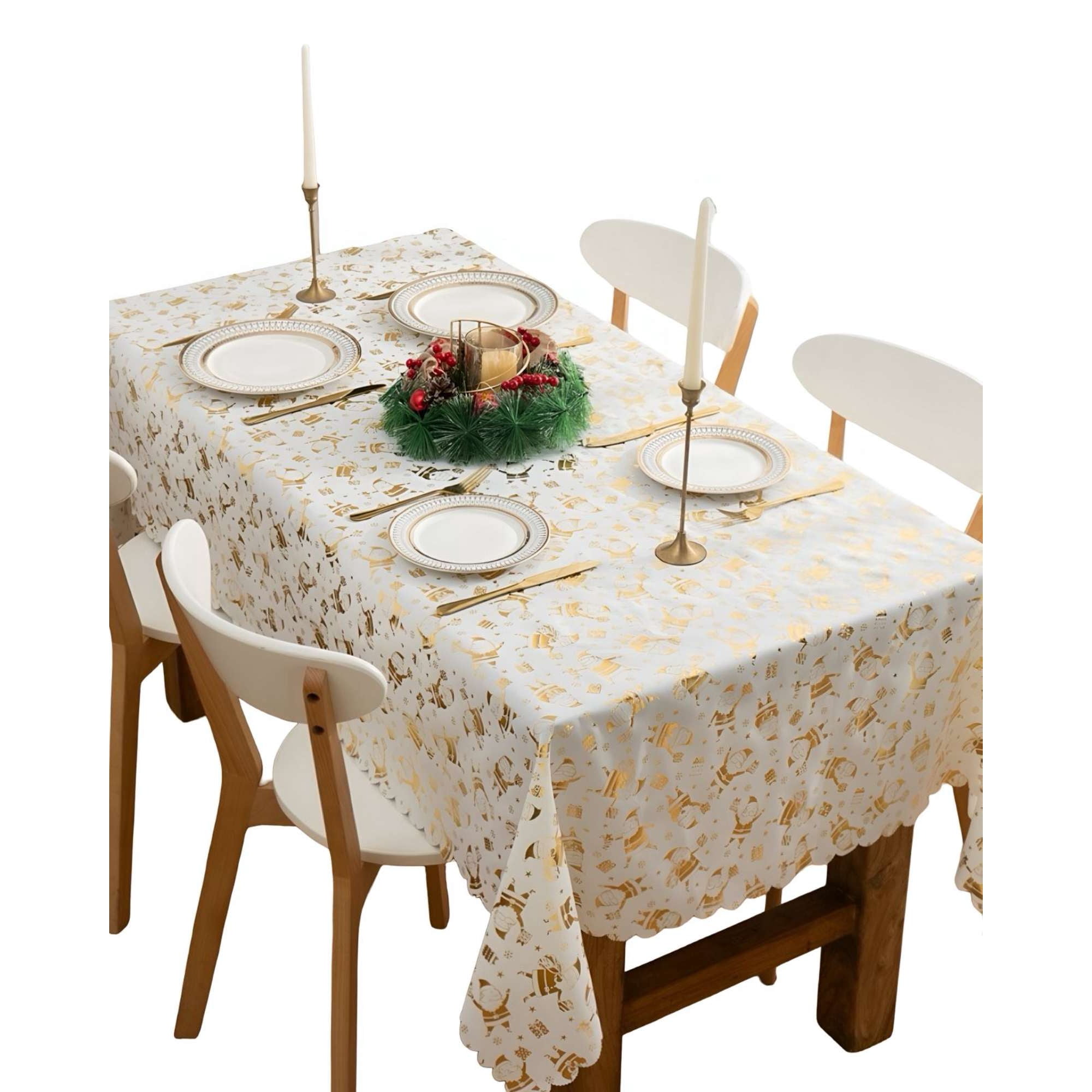 Rouss - Mantel Decorativo Antimanchas Diseño Navideño 140x220 Cm 08