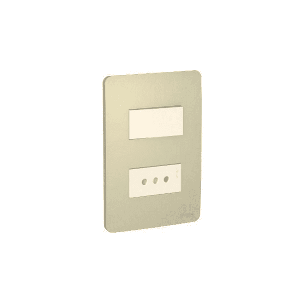 Enchufe Simple + Interruptor Dorado/bige Orion S713208234