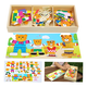 thumbnail image 1 of Puzzle de encaje familia oso de madera 6 cambios de ropa, 1 of 3