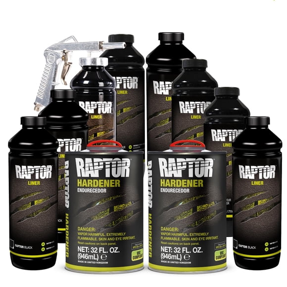 Kit de Forro para Caja de Camioneta U-POL Raptor Negro de Poliuretano en Spray