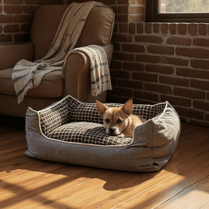 Bloccare - Cama Para Mascotas Espuma - Talla S (Gris) 40 X 40 X 15 Cm