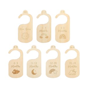 Bothyi - Separadores De Armario De Madera Para Bebé, 7 Uds., Desde Recién Nacido Hasta 24 Meses, Para El Hogar, Doble Cara