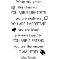 Rienda Libre Graphics - Decomural Personalised Teacher Classroom Ws-51342