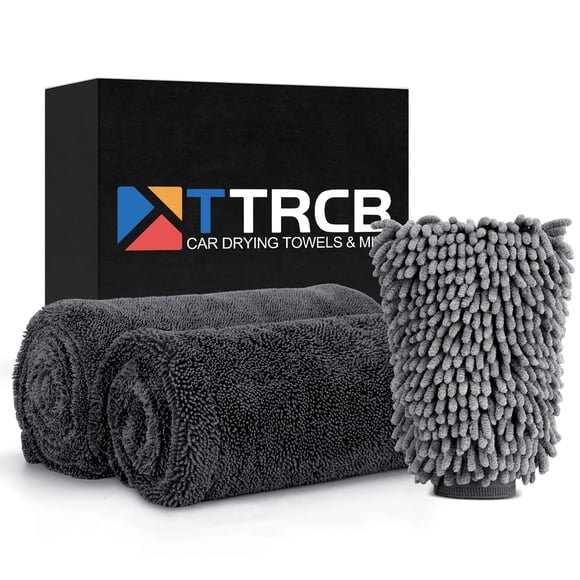 Toallas para secado de auto TTRCB 1300 GSM, paquete de 2, ultra absorbentes