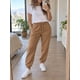 thumbnail image 1 of Pantalon Buzo Jogger Deportivo Casual Ajustable 285g Algodon Camel Oscuro Liso L, 1 of 3