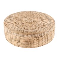 Magideal - Cojín De Asiento Plano Tejido, Cojín De Suelo Redondo, Cojín De Silla, Cojín De Tatami, Cojín De Suelo Para Chimenea, Balcón, Decoración De Sala De Yo 40Cmx10Cm