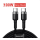thumbnail image 3 of Cable USB c a tipo-c 100w carga rápida 1m reforzado Negro, 3 of 3