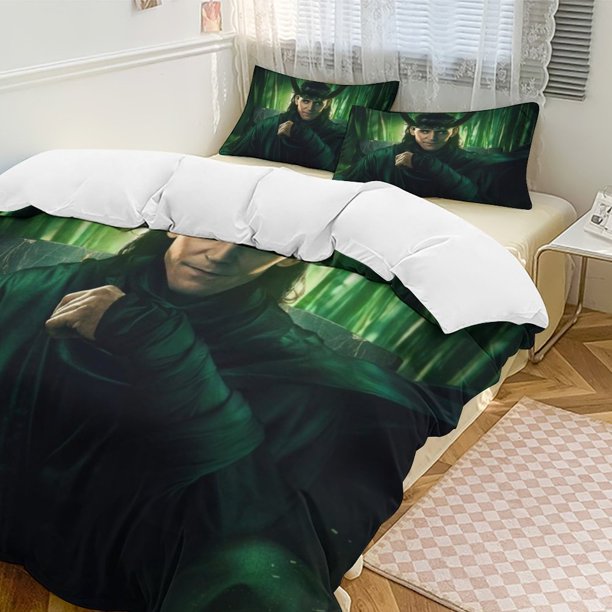 Loki Family Bed 3 Piece Set Personalized Bedding Decor for Kids And Teens Anime Student Dormitory Cover