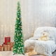 thumbnail image 1 of Árbol de Navidad con forma de rosa, plegable, 5 pies, con luces y lentejuelas, 1 of 3