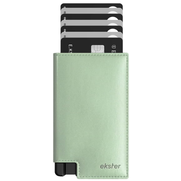 Cartera Ekster Parliament Minimalista de Cuero Menta