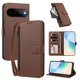 thumbnail image 2 of Funda con Billetera para [Google Pixel 11] con Bolsillo Zipper y Tarjetero Marrón, 2 of 6