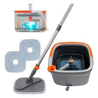 Trapeador Mopa Limpieza Pisos Cuadrada Trapero 360 Con Balde