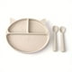 thumbnail image 1 of Mother And Baby Supplies, Toddler Plates, Silicone Infant And Toddler Eating Set, Cat Design 3/4/5pcs Set, Baby Silicone Cutlery, Toddler Eating Cutlery, Dividers Under Plates With Suction Cups To Pr, 1 of 4