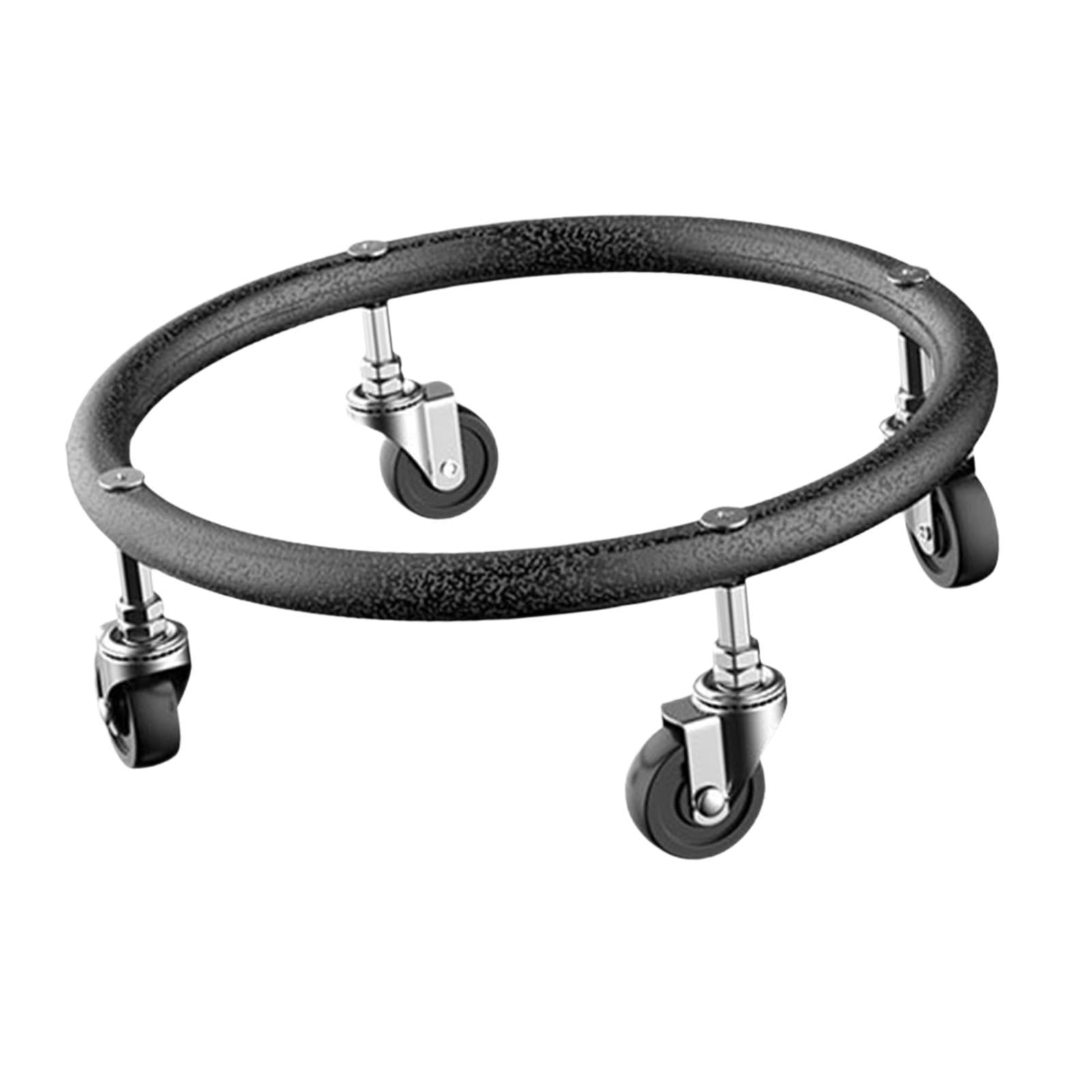Ioensy - Base De Cilindro De Gas, Soporte Para Tanque De Gas, Soporte Para Tanque De Gas Para Cocina, Exterior, Negro, Sin Freno, 28,7 Cm