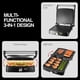 thumbnail image 4 of Panini Press Grill OSTBA, 4 rebanadas, para interiores, 180 °C, acero inoxidable, 4 of 7
