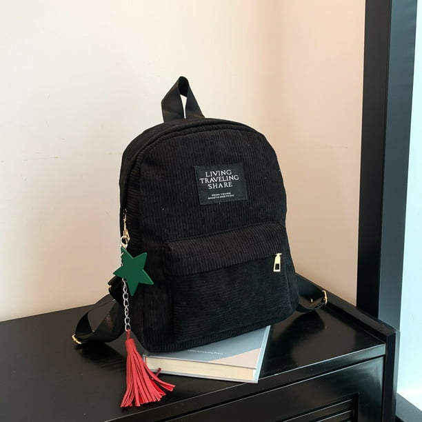 Casual Female Backpack Women College School Bags Travel Rucksack Corduroy Shoulder Bags For Teenage Girls Sport Knapsack