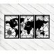 thumbnail image 2 of Cuadro Tríptico Mapamundi Mdf 150x80 Cm Negro, 2 of 2