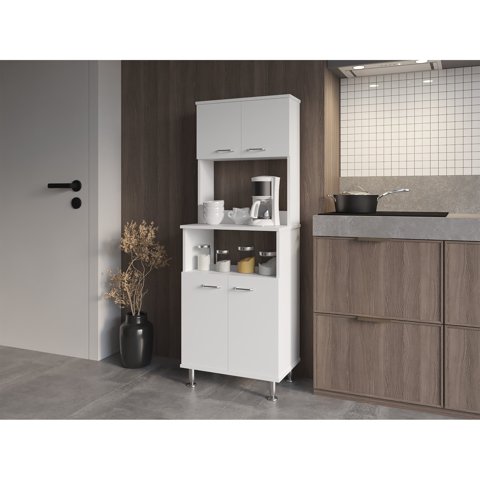 Tuhome - Mueble Para Microondas Kitchen-54 Blanco 160X54X35 Cm