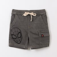 Short Niño Gris Cargo Denim Spiderman Marvel