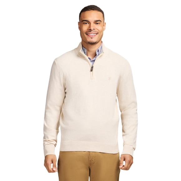 Jersey IZOD Premium Essentials Rock Heather para hombre con cierre en cuarto