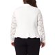 thumbnail image 4 of Agnes Orinda Blazer Cárdigan Talla Grande para Mujeres Manga Larga Encaje Abierto Frente Corto Bolero Cárdigans Chaqueta 2X Blanco, 4 of 7