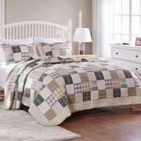 Greenland Home Fashions - Juego De Colcha Greenland Home Oxford De 2 Piezas, Tamaño Doble, Multicolor
