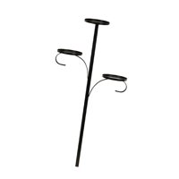 Bothyi - Candelabro De Pilar De Metal De 3 Niveles Para Escritorio, Festival, Navidad, 2 Secciones