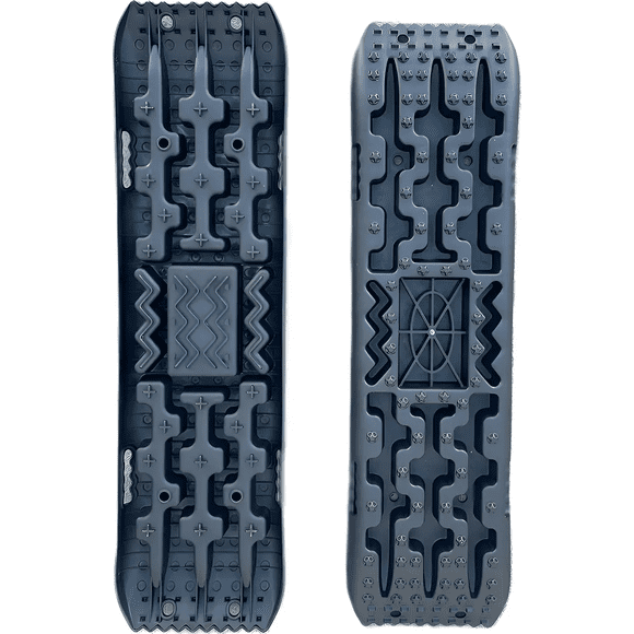 Tablas De Tracción Rescate 4x4 Par Con Base Hi-lift Negra Negro