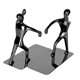 thumbnail image 4 of Par Kungfu Man Book End Holder Soporte De Libro De Escritorio Para Decoración Del Hogar Negro, 4 of 5