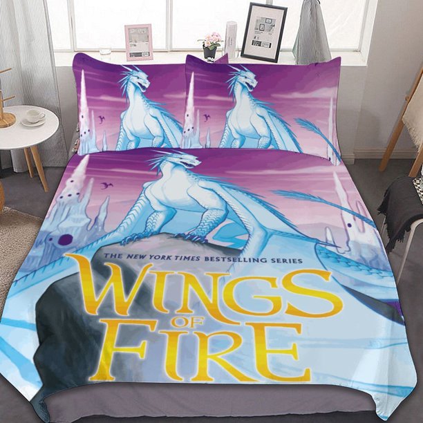 Dragon Wings Of Fire 3-Piece Bedding Set Duvet Cover Set Soft Warm And Comfortable Soft Bed Set for Bedroom