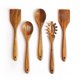 thumbnail image 1 of Juego de utensilios de cocina KITEISCAT, cucharas de madera de acacia, 5 piezas, 1 of 7