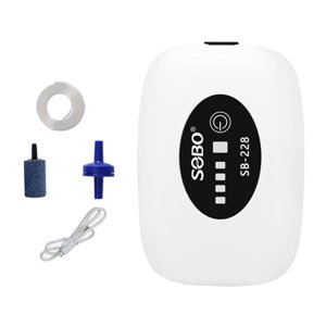 Ioensy - Bomba De Aire Para Acuario, Potente Bomba De Aire Portátil Para Mover Pecera Hidropónica, 1 Salida