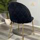 thumbnail image 2 of Pack 2 Sillas Sitiales Nordic Felpa Gold - Negro, 2 of 3