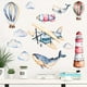 thumbnail image 4 of 2pcs New Wall Stickers, Watercolor Airplane And Shark, PVC Wallpaper, For Children's Room Kindergarten Wall Decor, 4 of 4