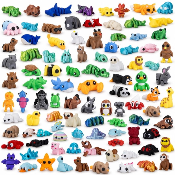 Figuras de juguete Zaviroxel 150 piezas - Animales impresos en 3D