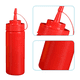 thumbnail image 3 of Juego de 2 dispensadores de alimentos transparentes y duraderos, sin fugas, con tapa para salsas, aceite y condimentos., 3 of 5