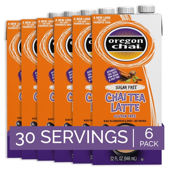 Chai Concentrate Oregon Chai sin azúcar, 946 ml (paquete de 6)