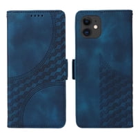 Carcasa Foxdock Iphone 12 De Cuero Pu, Diseño Acolchado Clásico, Protección Contra Caídas Y Rayones