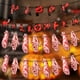 thumbnail image 2 of 1pc, Happy Halloween Banner, Paper Horror Decoration Blood Hands And Feet For Halloween Party Decorations, 2 of 3