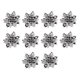 thumbnail image 3 of 10 Piezas De Flores Artificiales Con Purpurina Para Fiestas, Cementerios, Navidad, Pascua, Color Blanco Y Negro, 3 of 4