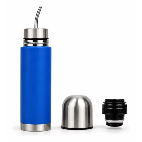 Termo Mate Acero Inoxidable 2en1 Botella Termica Tawo 750 Ml Azul