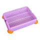 thumbnail image 2 of Bandeja para arena para conejos, inodoro para mascotas, bandeja antisalpicaduras para ir al baño, bandeja para ir al baño para perros, conejos, , S, púrpura, 2 of 5
