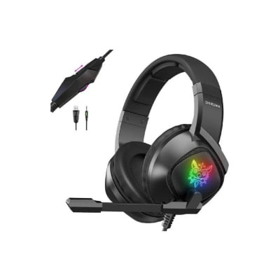 Audífonos Gamer Onikuma K19 Negro Luz Rgb